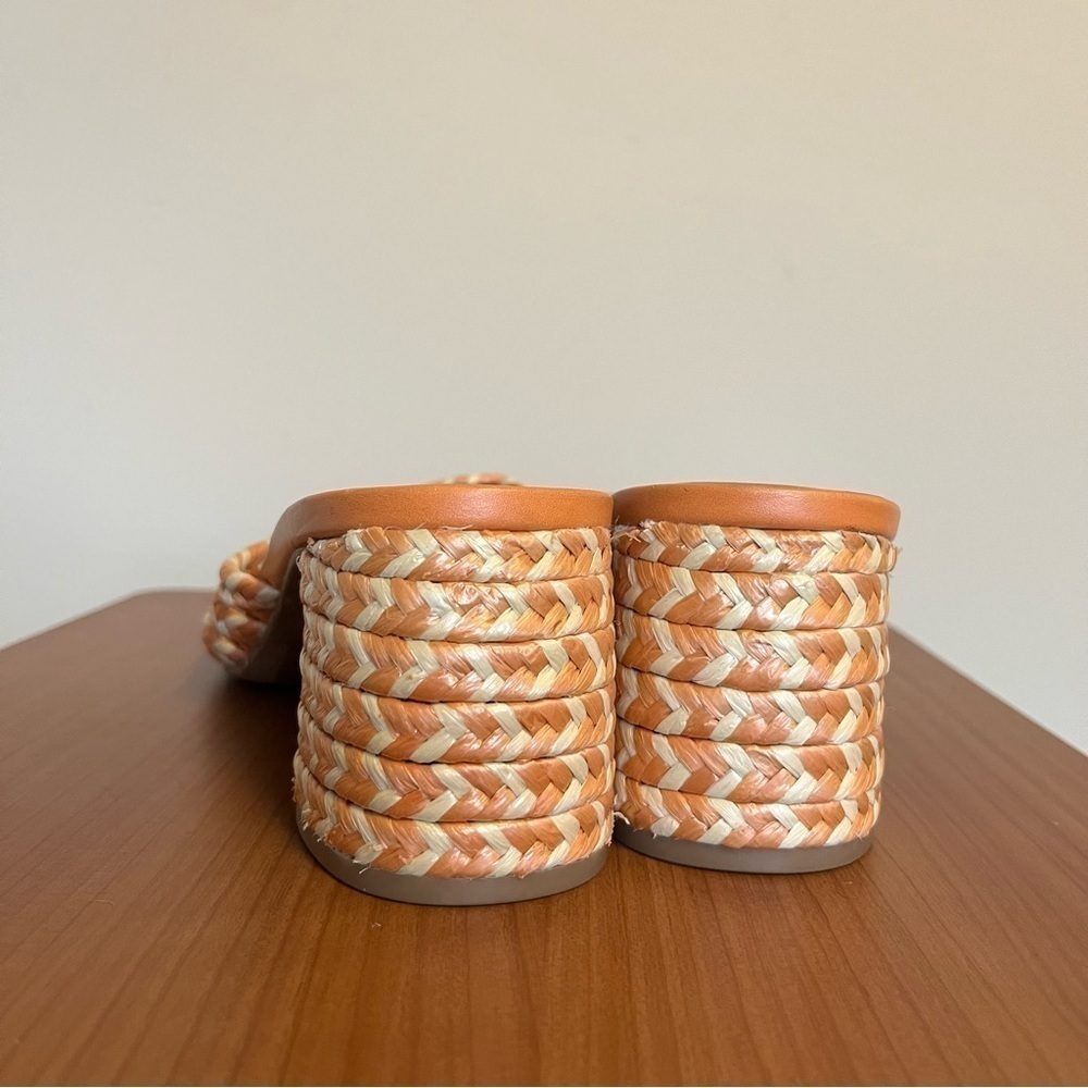 Universal Thread Orange and White Woven Heeled Sandals - size 9.5 - Picture 3 of 6